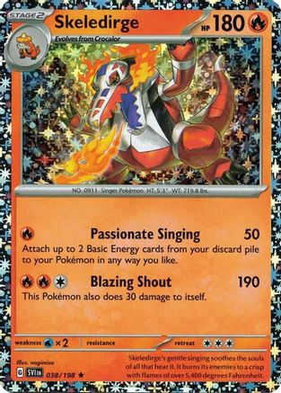 Skeledirge (038/198) (Sparkle Holo) [Miscellaneous Cards]