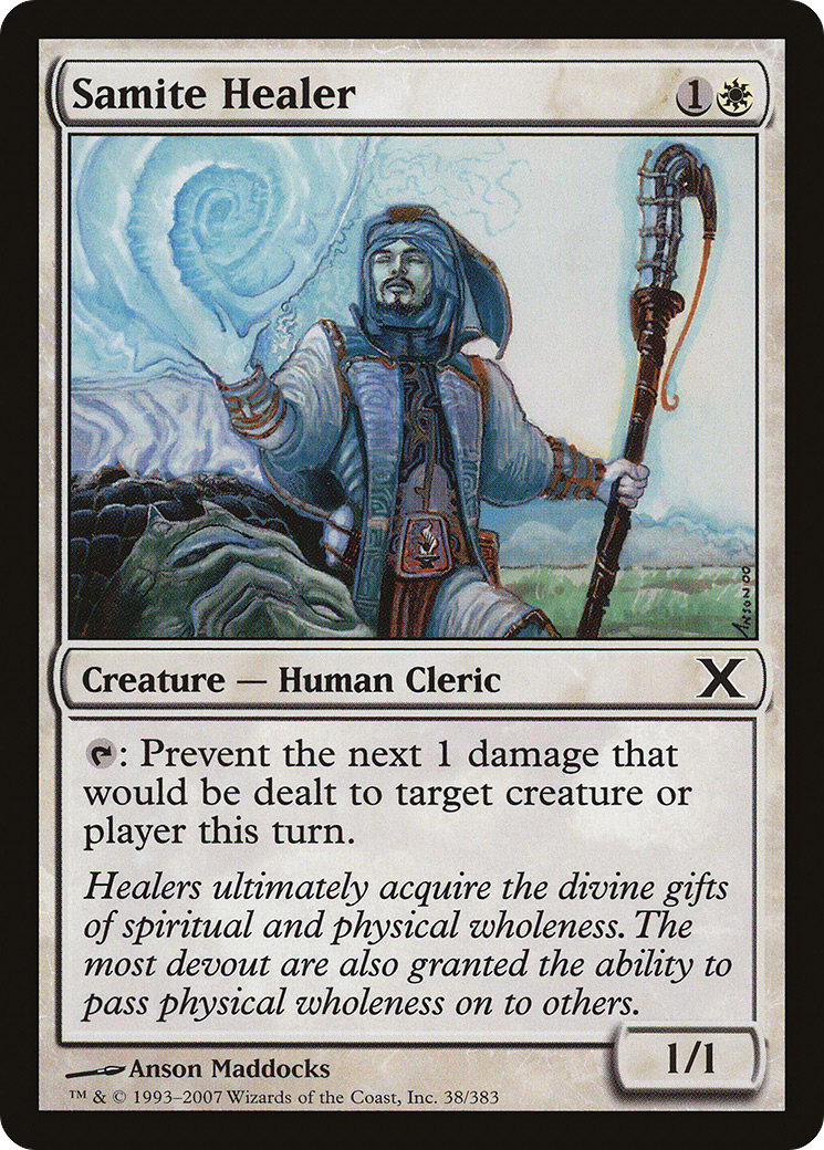 Samite Healer (10E-038) - Tenth Edition
