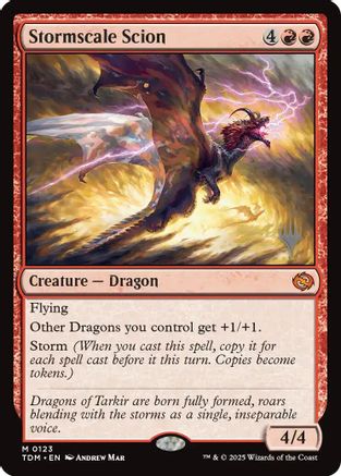 Stormscale Scion (PPTDM-123) - Promo Pack: Tarkir: Dragonstorm Foil
