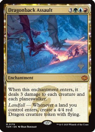 Dragonback Assault (PPTDM-179) - Promo Pack: Tarkir: Dragonstorm Foil