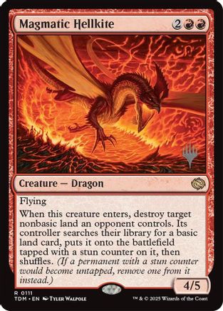 Magmatic Hellkite (PPTDM-111) - Promo Pack: Tarkir: Dragonstorm