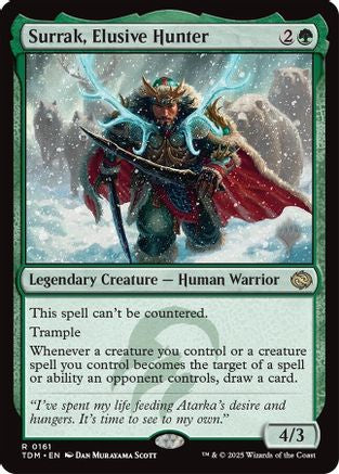 Surrak, Elusive Hunter (PPTDM-161) - Promo Pack: Tarkir: Dragonstorm Foil