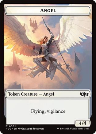 Angel // Spirit  Double-Sided Token (TDC-2 // 6) - Commander: Tarkir: Dragonstorm