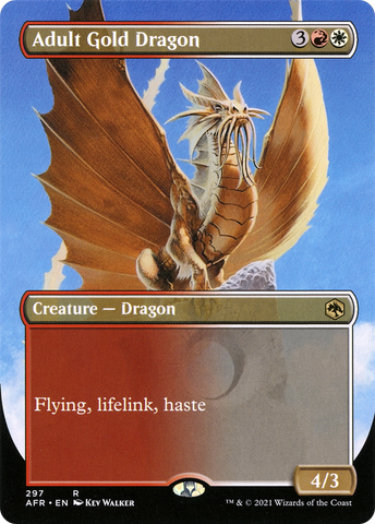 Adult Gold Dragon (AFR-297) - Adventures in the Forgotten Realms (Borderless) Foil
