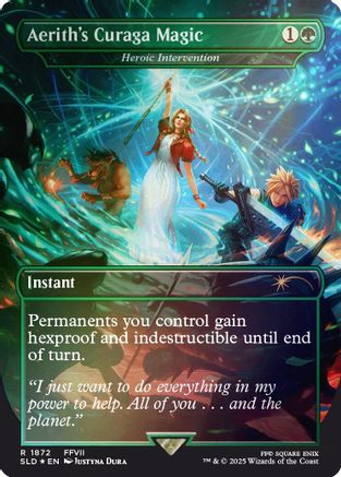 Aerith's Curaga Magic - Heroic Intervention (Rainbow Foil) (SLD-1872) - Secret Lair Drop Series Foil