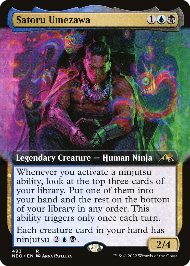 Satoru Umezawa (NEO-493) - Kamigawa: Neon Dynasty: (Extended Art)