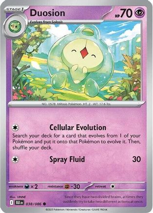 Duosion 038/086  - Reverse Holofoil SV Black Bolt - Common