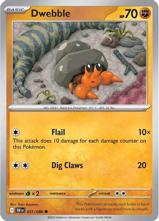 Dwebble 051/086  SV Black Bolt - Common