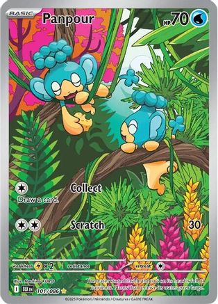 Panpour 101/086  - Holofoil SV Black Bolt - Illustration Rare