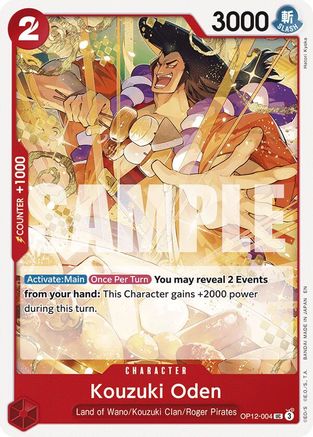 Kouzuki Oden (OP12-004) - Legacy of the Master