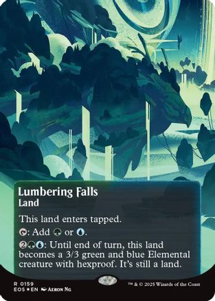 Lumbering Falls (0159) (Borderless) (Galaxy Foil) (EOS-159) - Edge of Eternities: Stellar Sights Foil