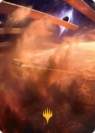 Adagia, Windswept Bastion Art Card (Gold-Stamped Planeswalker Symbol) (AAEOE-029) - Art Series: Edge of Eternities