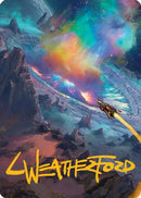 Meteor Crater Art Card (Gold-Stamped Signature) (AAEOE-045) - Art Series: Edge of Eternities