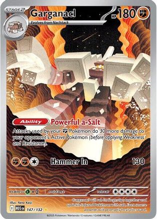 Garganacl 147/132  - Holofoil ME01 Mega Evolution - Shiny Rare