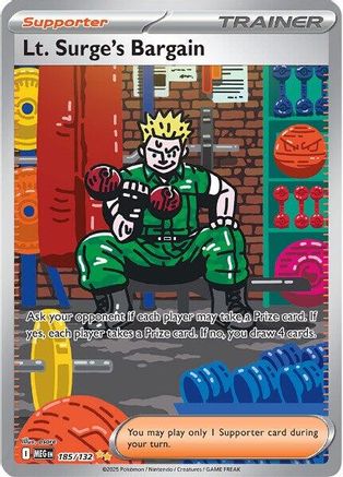 Lt. Surge's Bargain 185/132  - Holofoil ME01 Mega Evolution - Special Illustration Rare