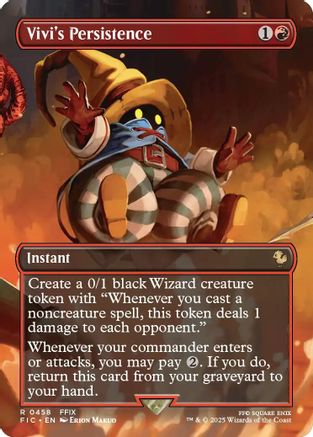 Vivi's Persistence (Borderless) (FIC-458) - Commander: FINAL FANTASY Foil