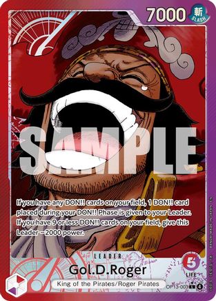 Gol.D.Roger (003) (Alternate Art) (OP13-003) - Carrying On His Will Foil