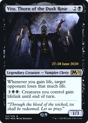 Vito, Thorn of the Dusk Rose (PRE-127S) - Core Set 2021 Promos Foil