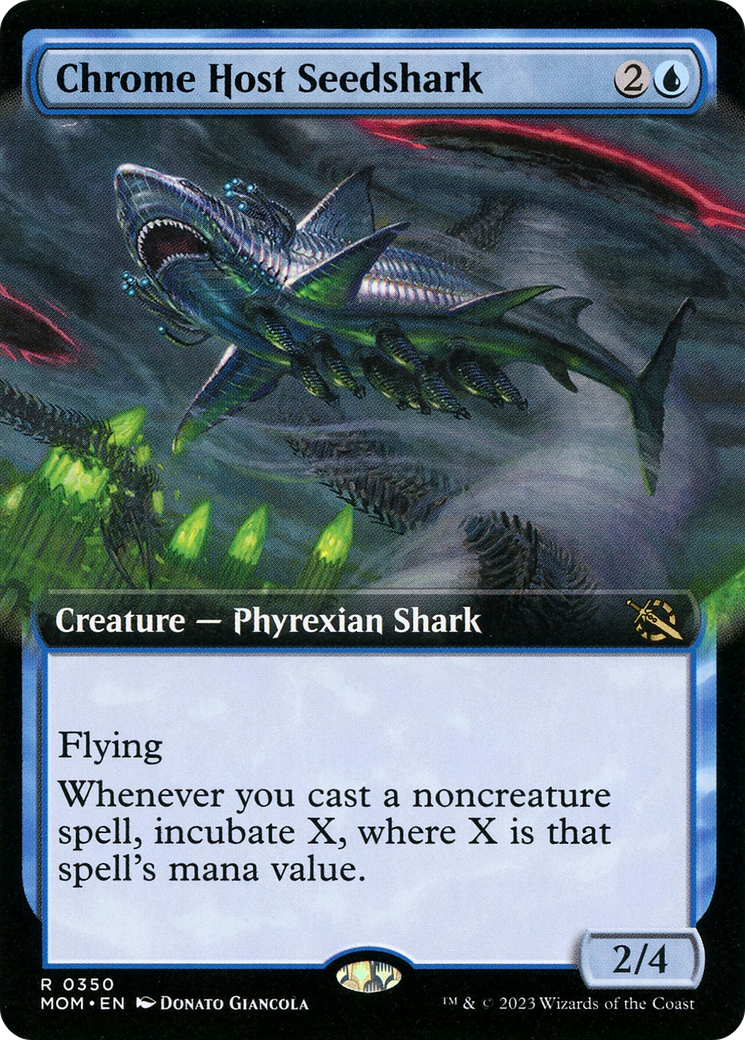 Chrome Host Seedshark (MOM-350) - March of the Machine: (Extended Art)
