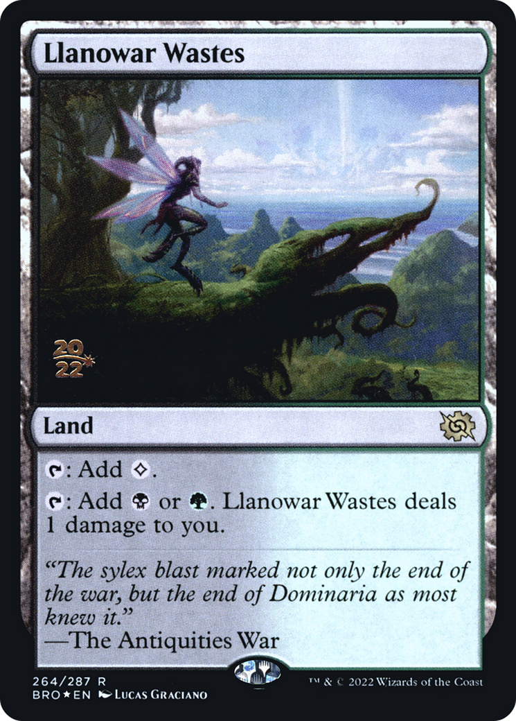 Llanowar Wastes (PRE-264S) - The Brothers' War Promos Foil