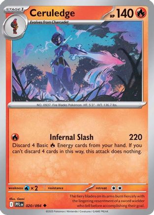 Ceruledge 020  ME02 Phantasmal Flames - Uncommon