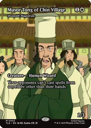 Mayor Tong of Chin Village - Drannith Magistrate (Borderless) (TLE-002) - Avatar: The Last Airbender: Eternal-Legal Foil