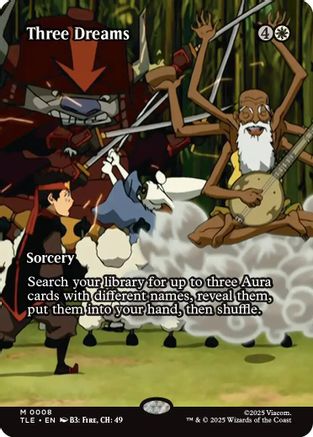 Three Dreams (Borderless) (TLE-008) - Avatar: The Last Airbender: Eternal-Legal