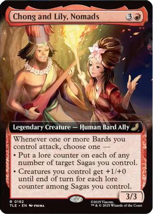 Chong and Lily, Nomads (Extended Art) (TLE-192) - Avatar: The Last Airbender: Eternal-Legal Foil