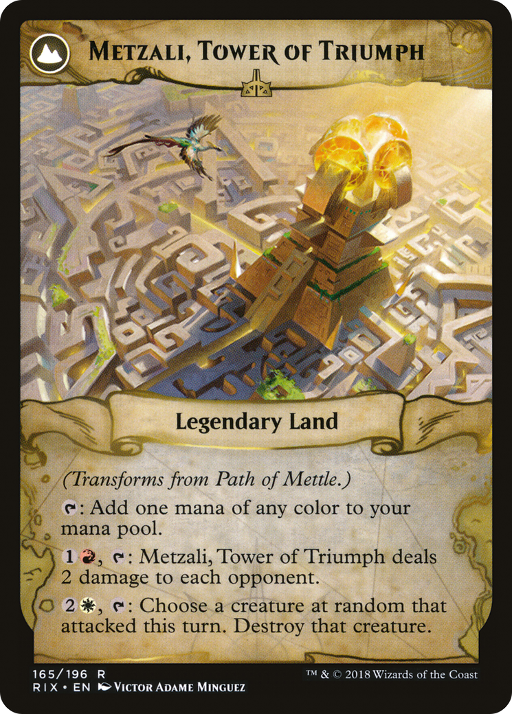 Path of Mettle // Metzali, Tower of Triumph (RIX-165) - Rivals of Ixalan: (compasslanddfc) Foil
