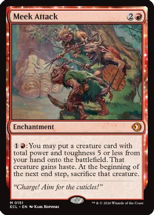 Meek Attack (ECL-151) - Lorwyn Eclipsed Foil