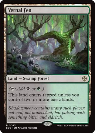 Vernal Fen (ECC-063) - Commander: Lorwyn Eclipsed