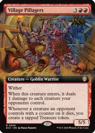 Village Pillagers (Extended Art) (ECC-034) - Commander: Lorwyn Eclipsed