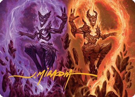 Fire Covenant Art Card (Gold-Stamped Signature) (ASECL-052) - Art Series: Lorwyn Eclipsed