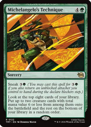 Michelangelo's Technique (TMT-122) - Teenage Mutant Ninja Turtles Foil