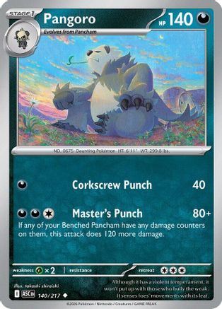 Pangoro 140  - Reverse Holofoil ME Ascended Heroes - Uncommon