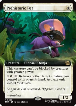 Prehistoric Pet (Extended Art) (TMT-259) - Teenage Mutant Ninja Turtles Foil