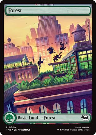 Forest (0309) (Surge Foil) (TMT-309) - Teenage Mutant Ninja Turtles Foil