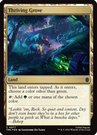 Thriving Grove (Surge Foil) (TMC-077) - Commander: Teenage Mutant Ninja Turtles Foil