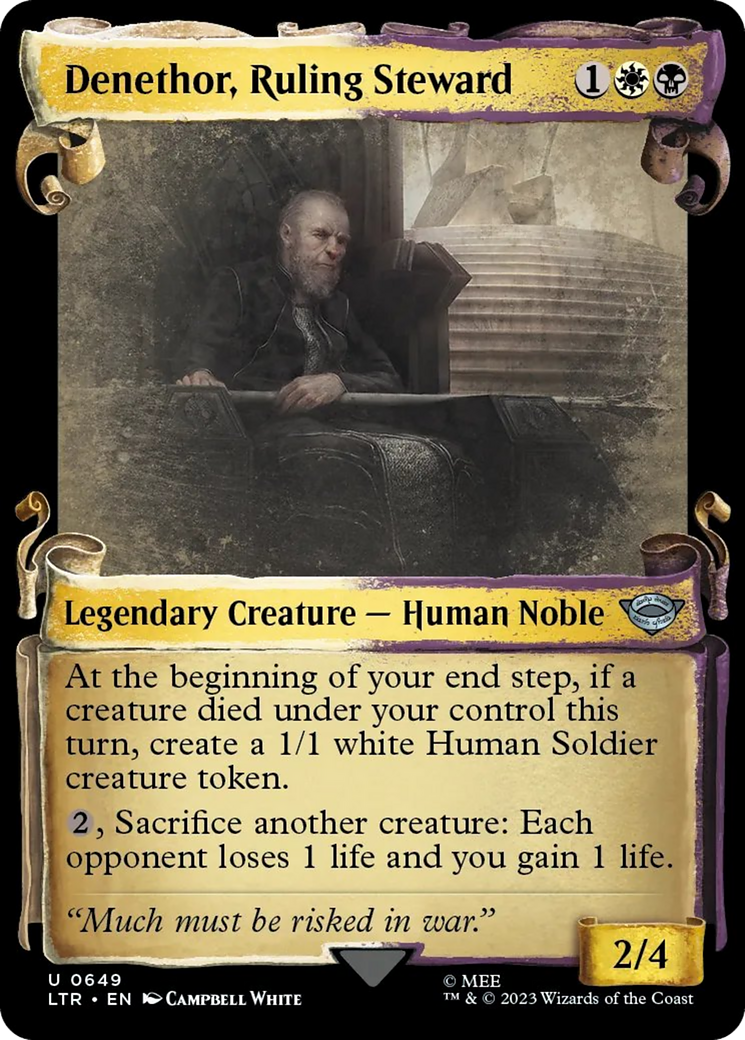 Denethor, Ruling Steward (LTR-649) - The Lord of the Rings: Tales of Middle-earth: (Showcase) Foil
