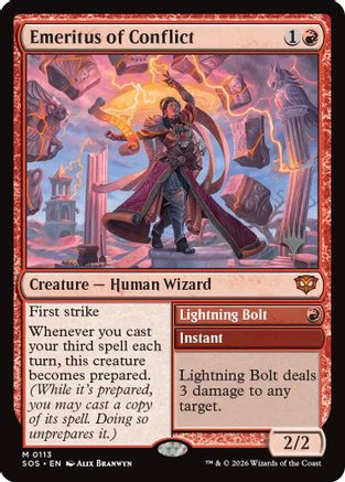 Emeritus of Conflict (PPSOS-113) - Promo Pack: Secrets of Strixhaven Foil