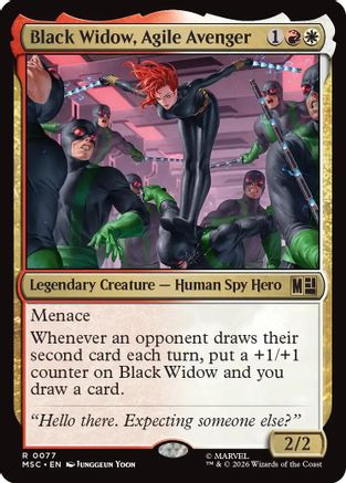 Black Widow, Agile Avenger (MSC-077) - Commander: Marvel Super Heroes