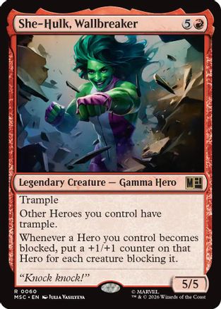 She-Hulk, Wallbreaker (MSC-060) - Commander: Marvel Super Heroes