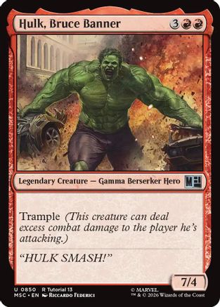 Hulk, Bruce Banner (MSC-850) - Commander: Marvel Super Heroes