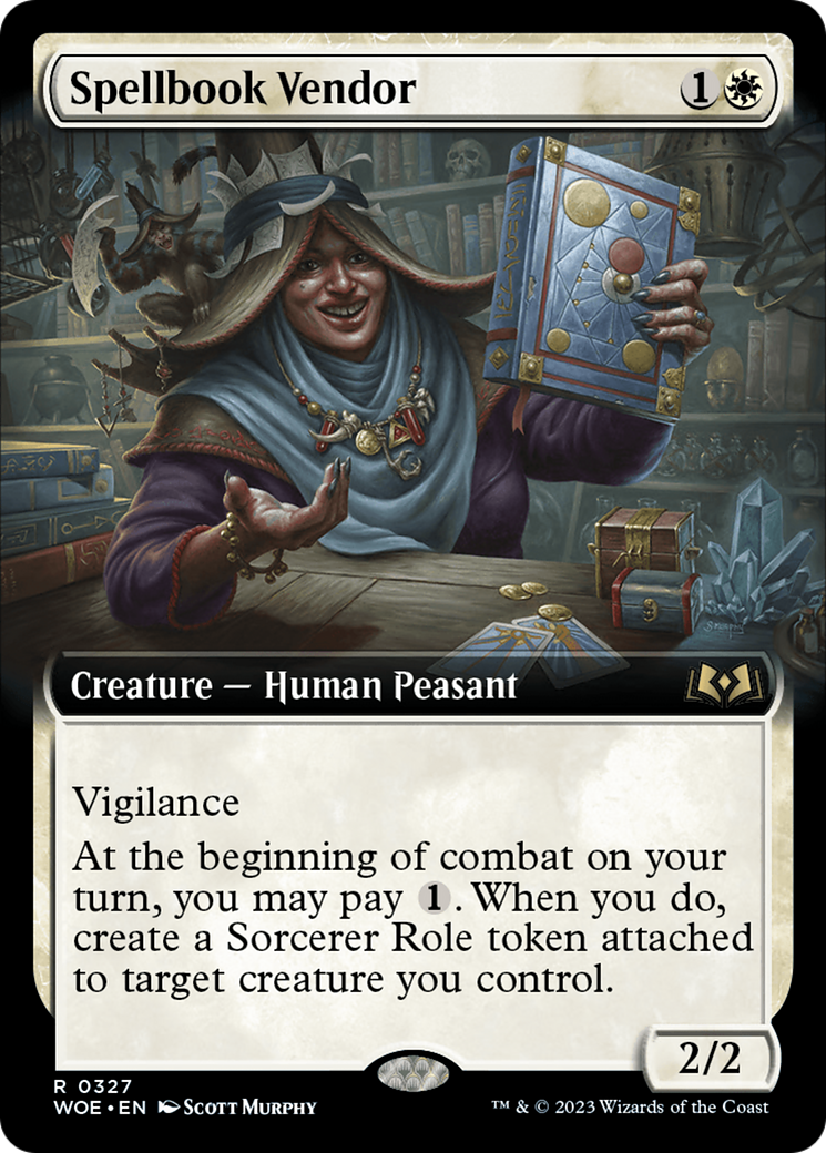 Spellbook Vendor (WOE-327) - Wilds of Eldraine: (Extended Art) Foil