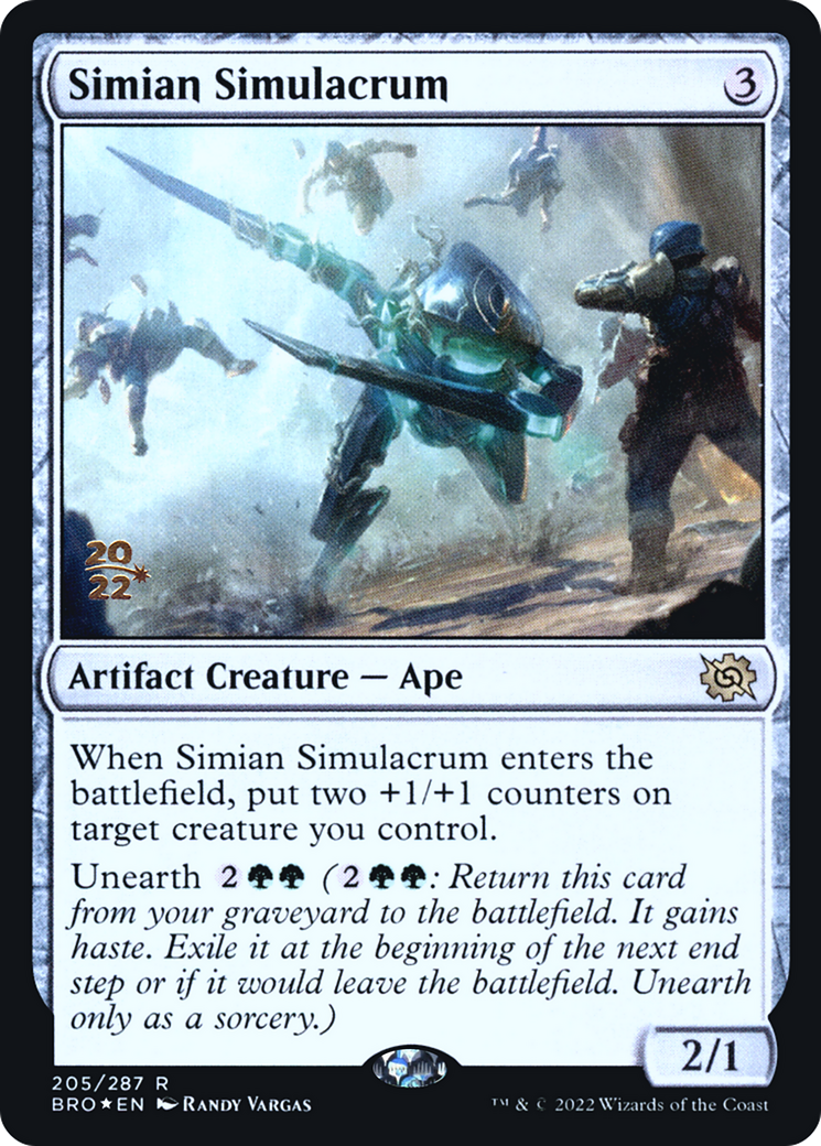 Simian Simulacrum (PRE-205S) - The Brothers' War Promos Foil