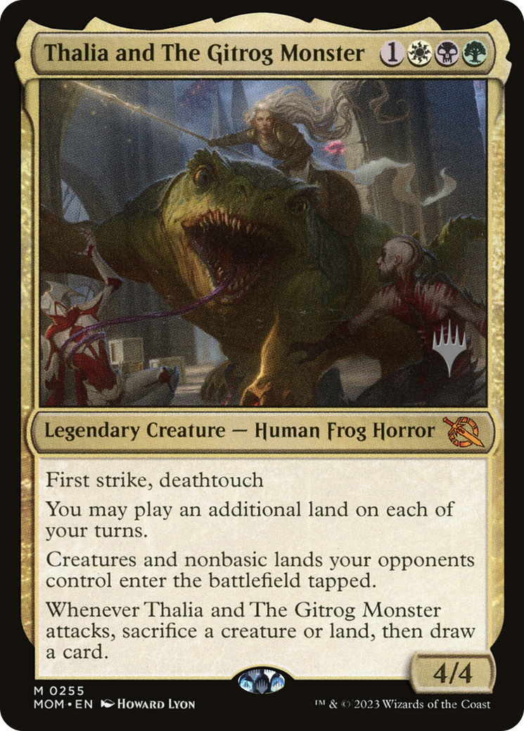 Thalia and The Gitrog Monster (PPMOM-255) - March of the Machine Promos Foil
