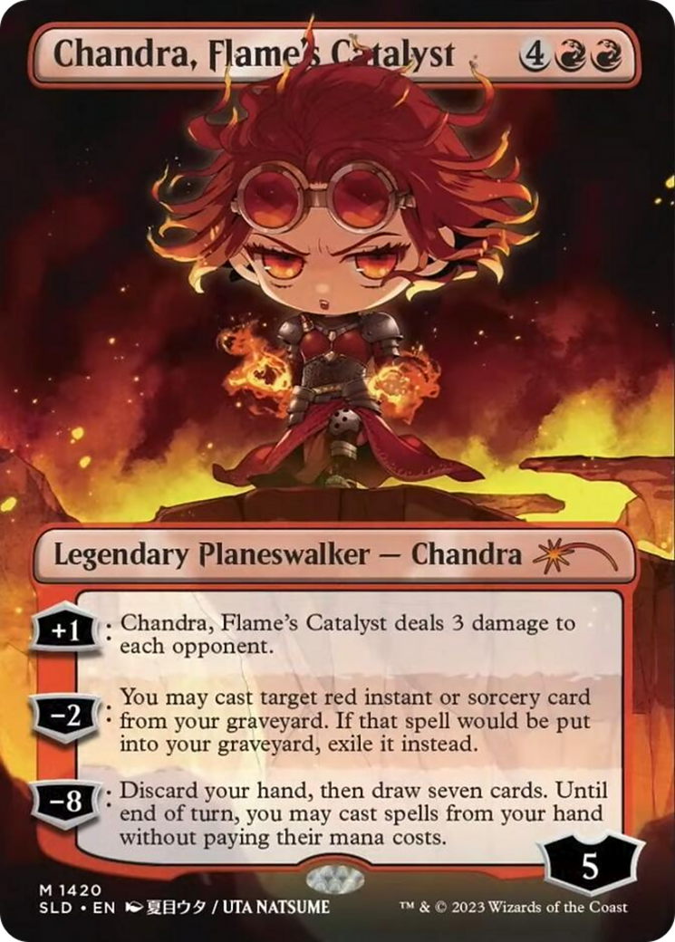 Chandra, Flame's Catalyst (SLD-1420★) - Secret Lair Drop (Borderless) Foil