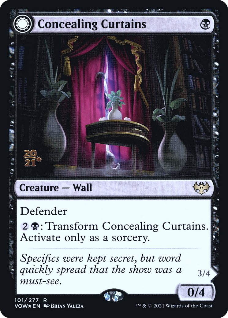 Concealing Curtains // Revealing Eye (PRE-101S) - Innistrad: Crimson Vow Promos: (Double Faced Transform) Foil