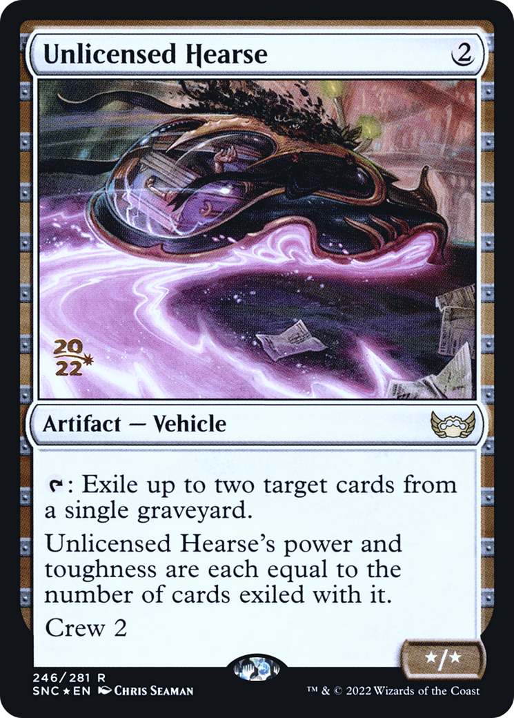 Unlicensed Hearse (PRE-246S) - Streets of New Capenna Promos Foil