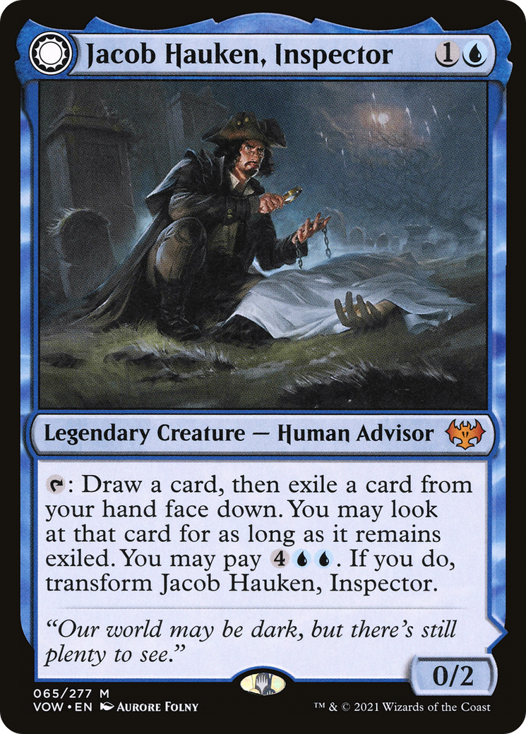 Jacob Hauken, Inspector // Hauken's Insight (VOW-065) - Innistrad: Crimson Vow: (Double Faced Transform) Foil
